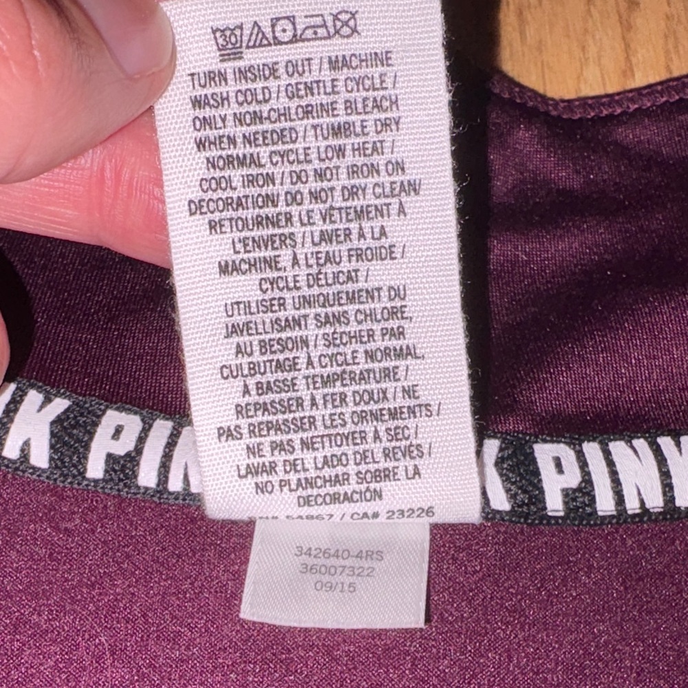 VS Pink Maroon Quarter-Zip Pullover - Picture 5 of 7